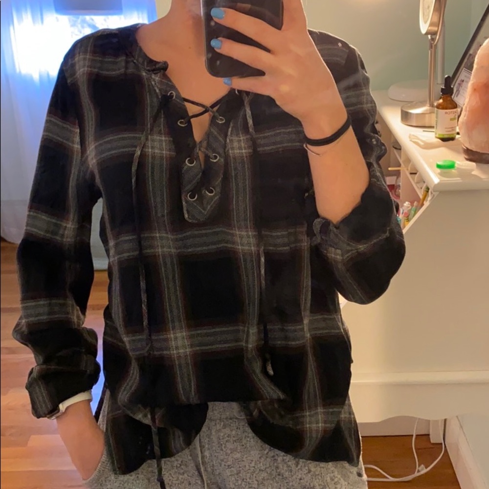 Sanctuary plaid top